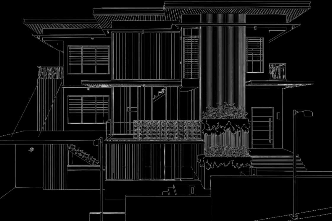 Architecture portfolio cover illustration